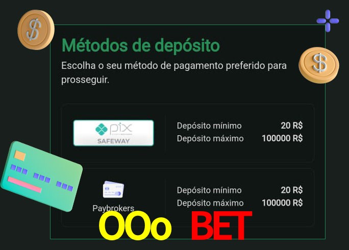 O cassino OOo Bet oferece uma grande variedade de métodos de pagamento